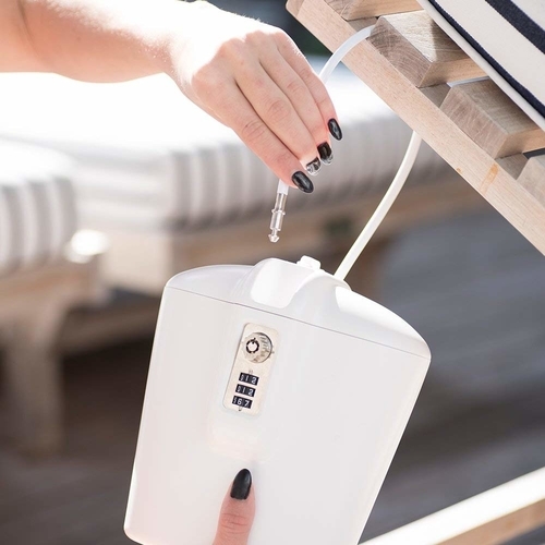 portable outdoor lock box with combination access