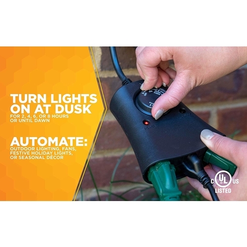 remote control timer with 3 grounded outlets